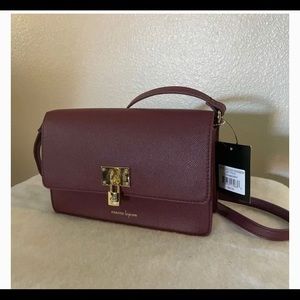 Nanette Lepore Cranberry Crossbody Purse W/logo Lock , Brand New, Never Used